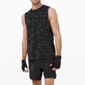 Lululemon Metal Vent Tech Sleeveless Muscle Tank Top Shirt 2.0 Mens Small Black